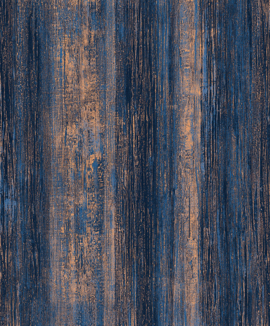 Strisce blu con ruggine — design completo