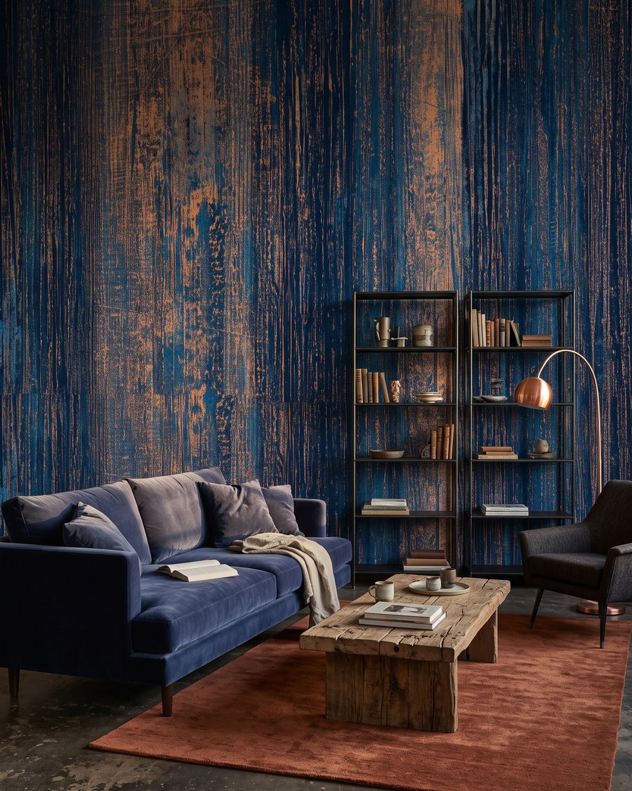 Strisce blu con ruggine — ambiente 3