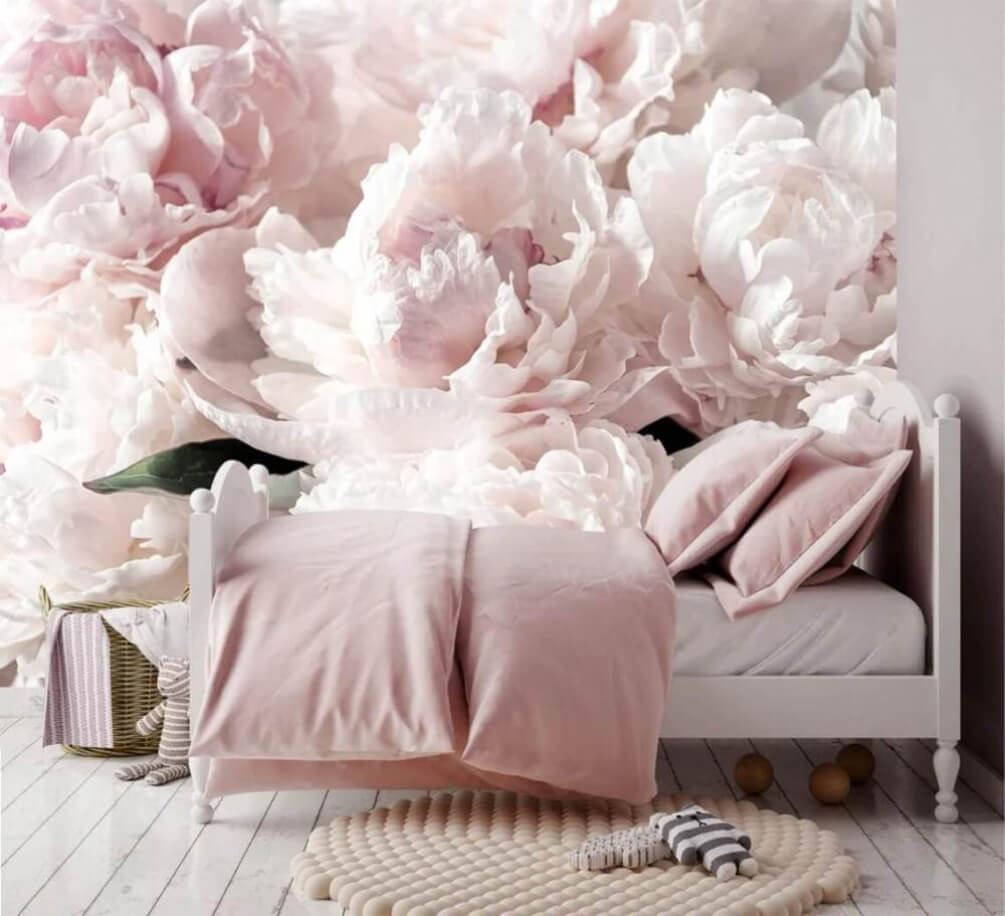 Peonie rosa chiaro fitte — ambiente 3