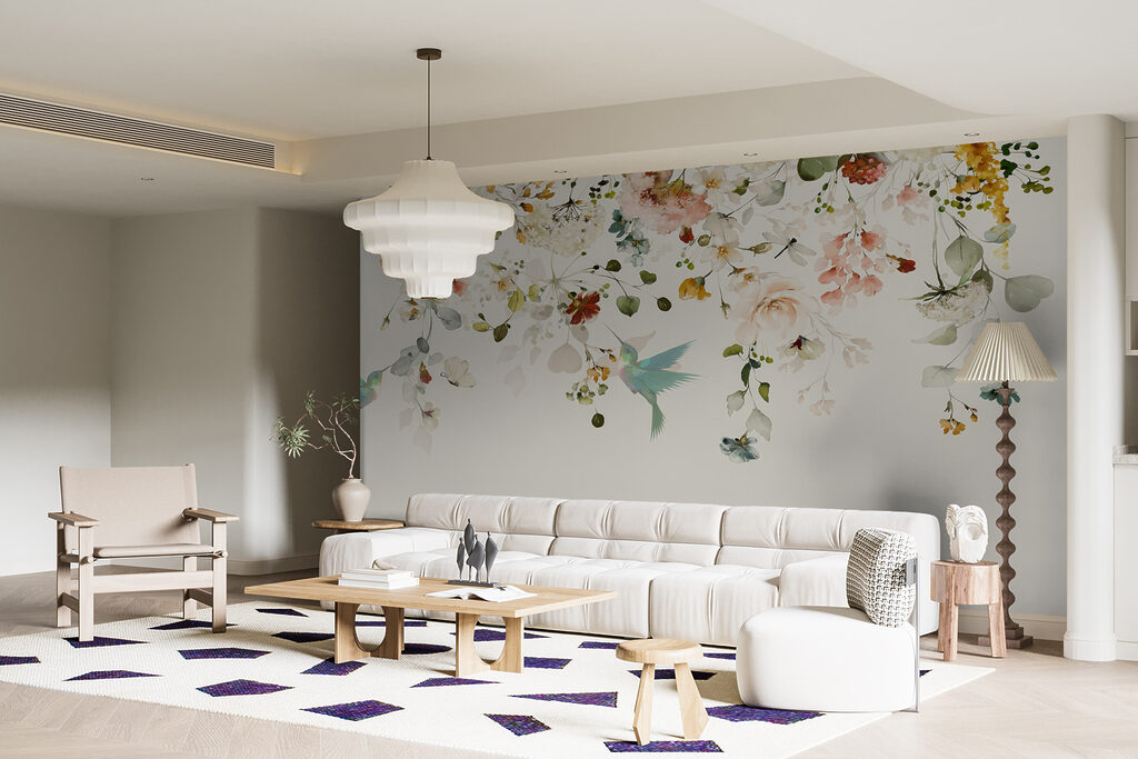 Bordura floreale con uccelli — ambiente 2