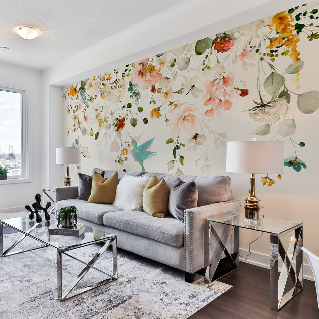 Bordura floreale con uccelli — ambiente 4