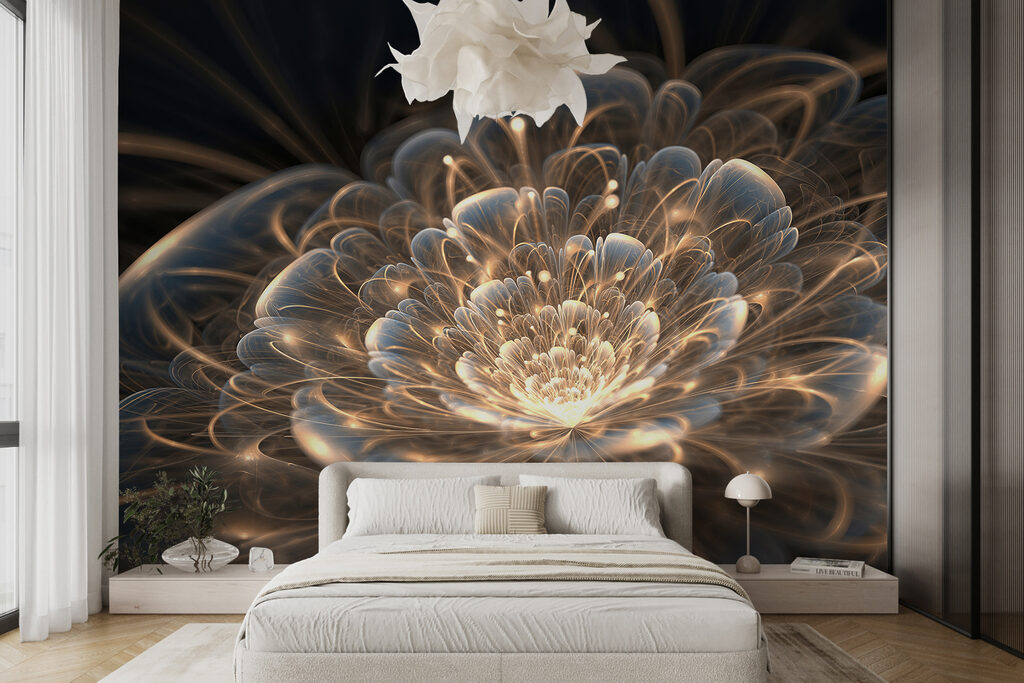 Fiore luminoso dorato — ambiente 2