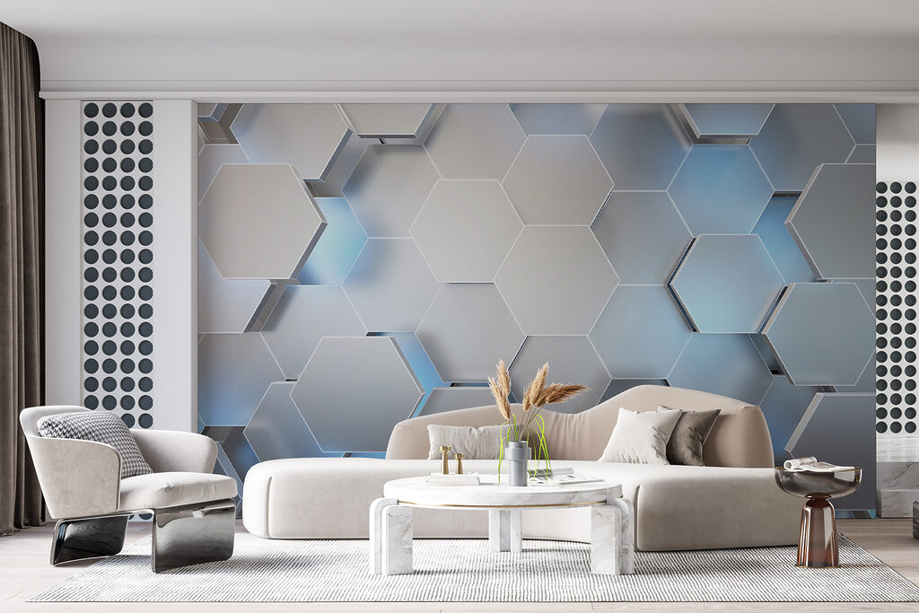 Esagoni azzurri in profondità — ambiente 6