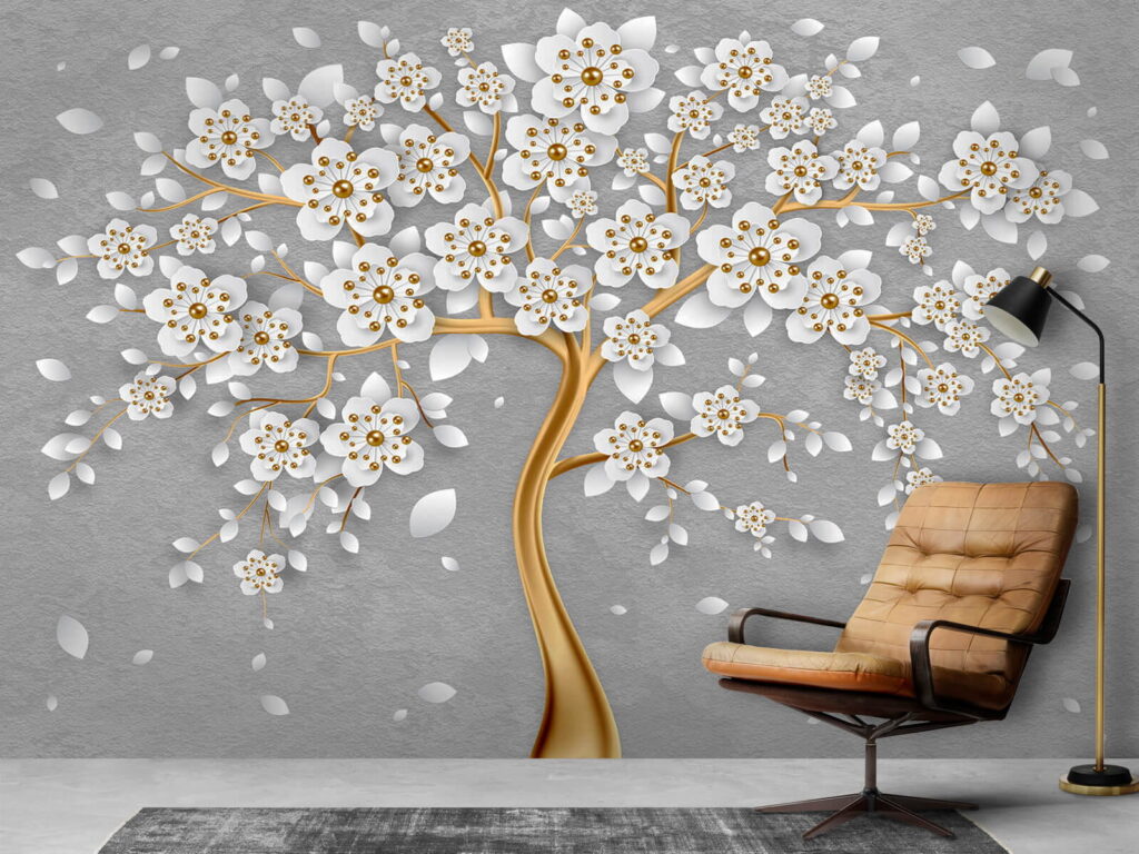 Rami dorati in fiore — ambiente 2