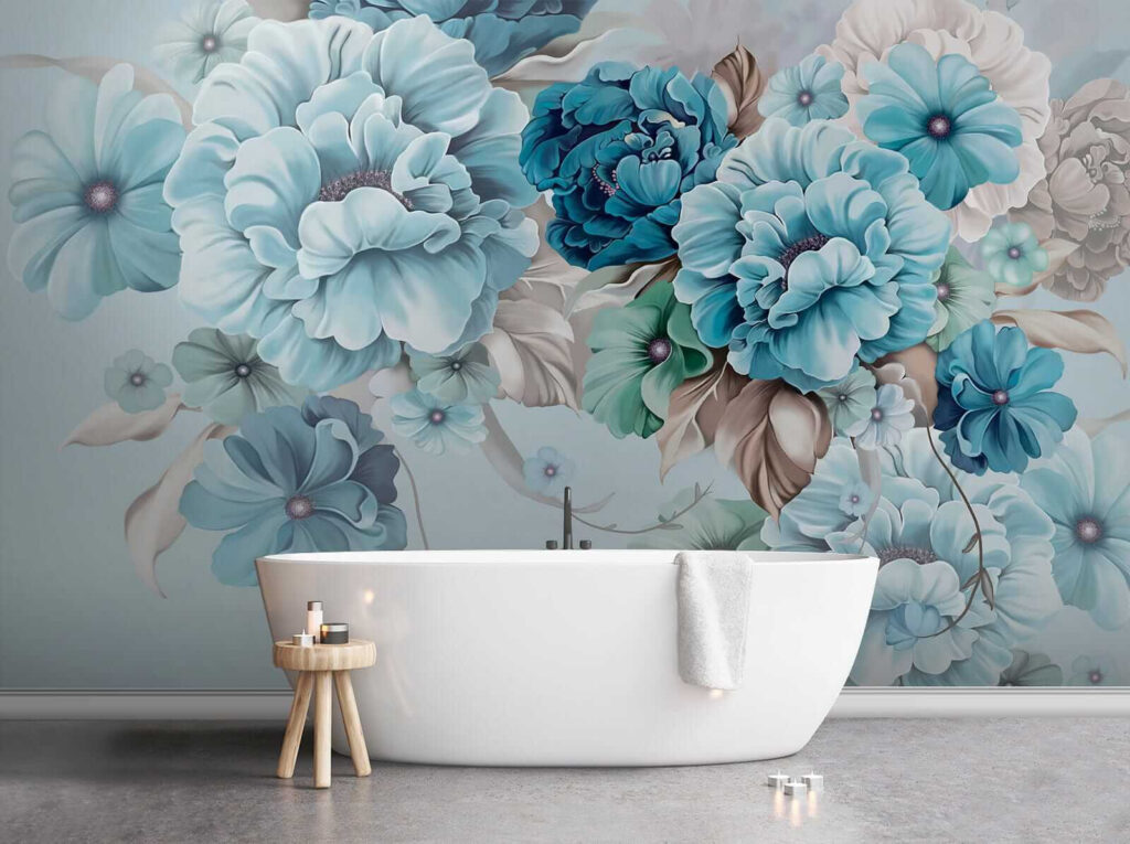 Fiori pieni ai bordi in un ambiente
