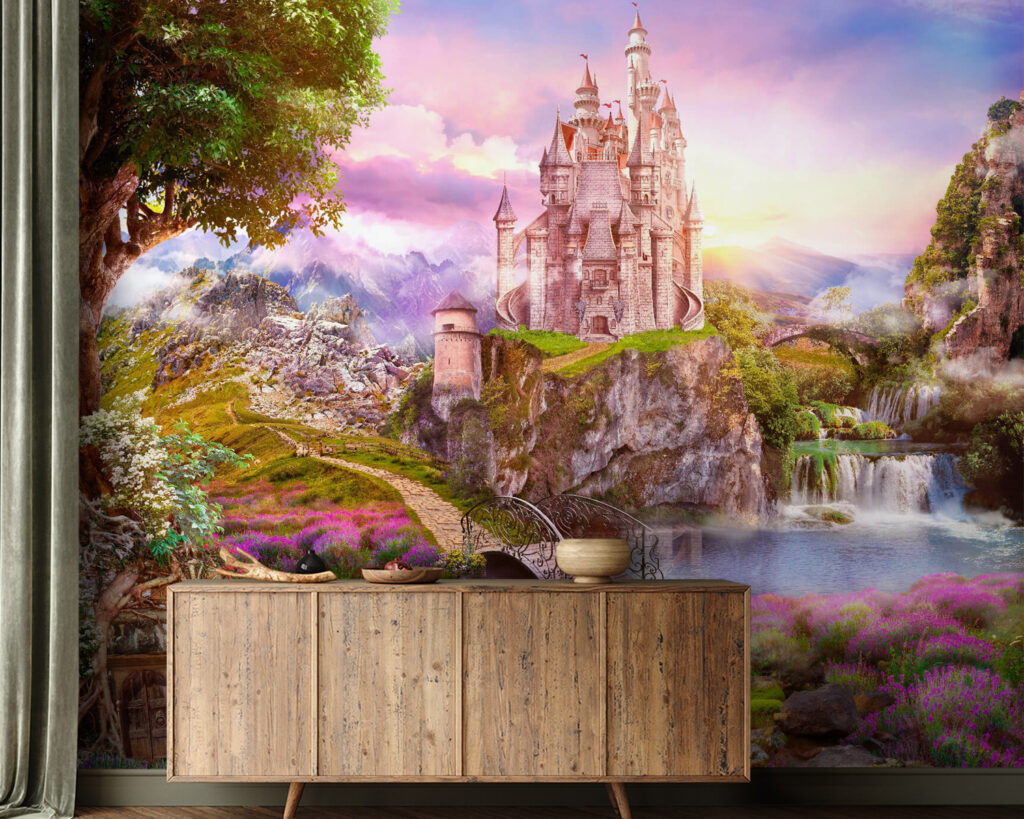 Castello fiabesco sulla cascata — ambiente 3