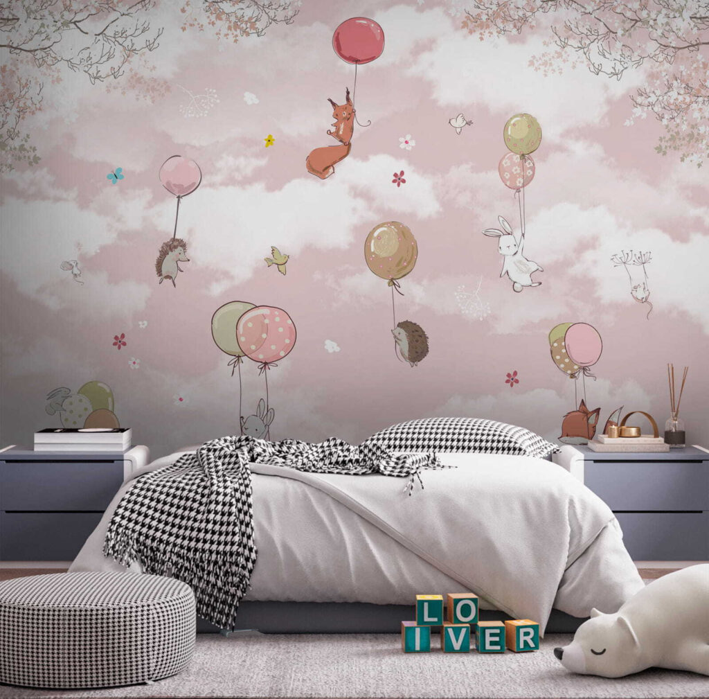 Animaletti appesi ai palloncini — ambiente 1