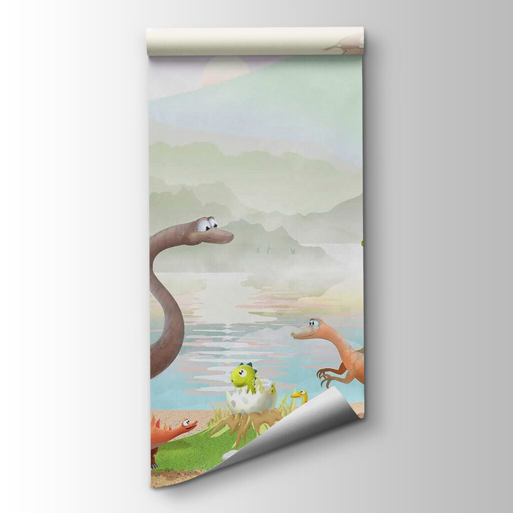 Dinosauri sul lago tropicale — vista del prodotto