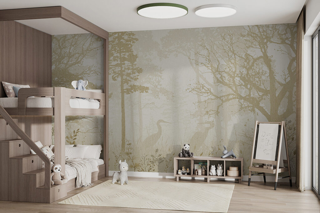 Airone nel bosco chiaro — ambiente 6