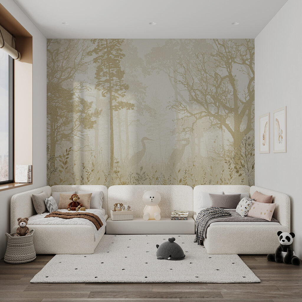 Airone nel bosco chiaro — ambiente 7