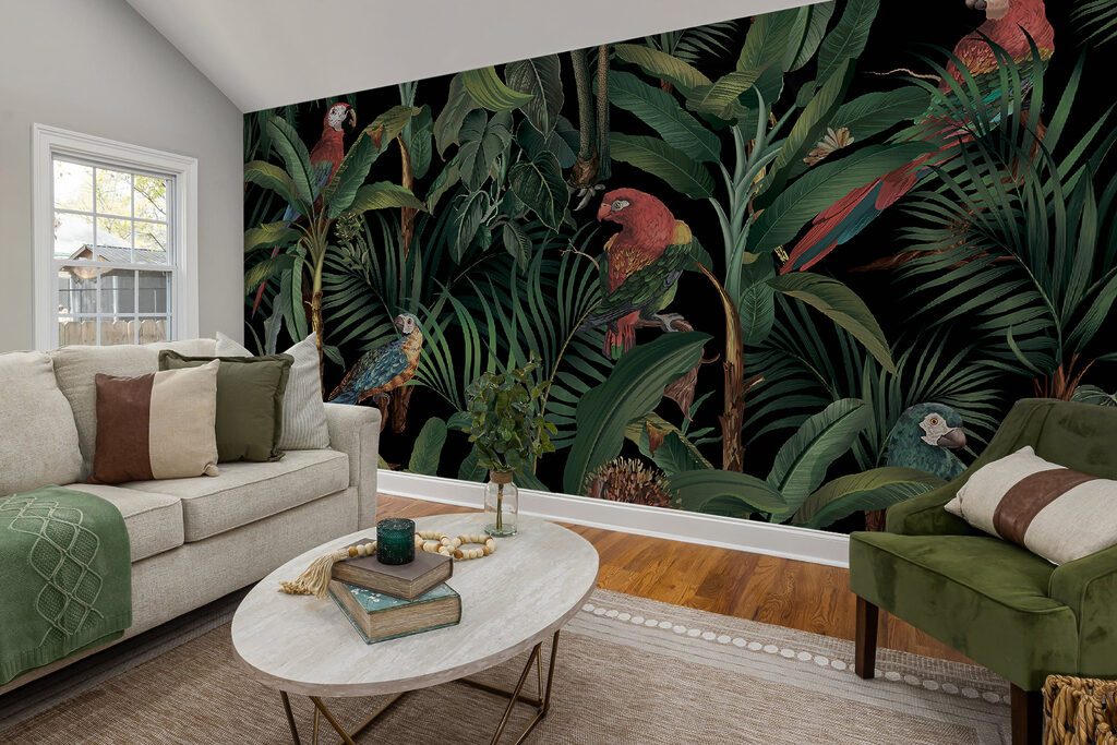 Pappagalli sui rami scuri — ambiente 3