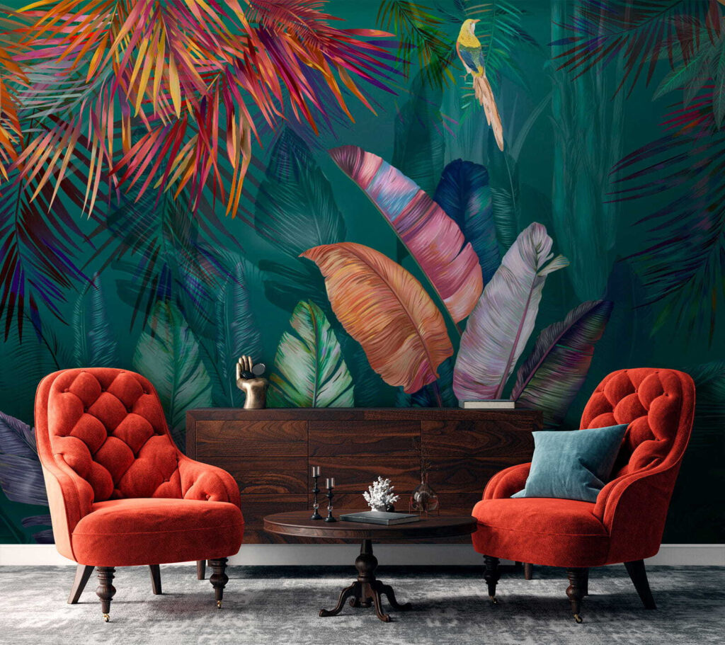 Foglie tropicali color gioiello — ambiente 4