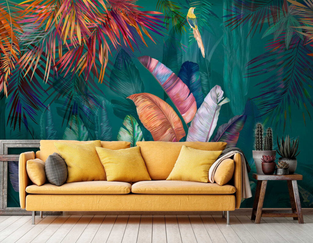 Foglie tropicali color gioiello — ambiente 5
