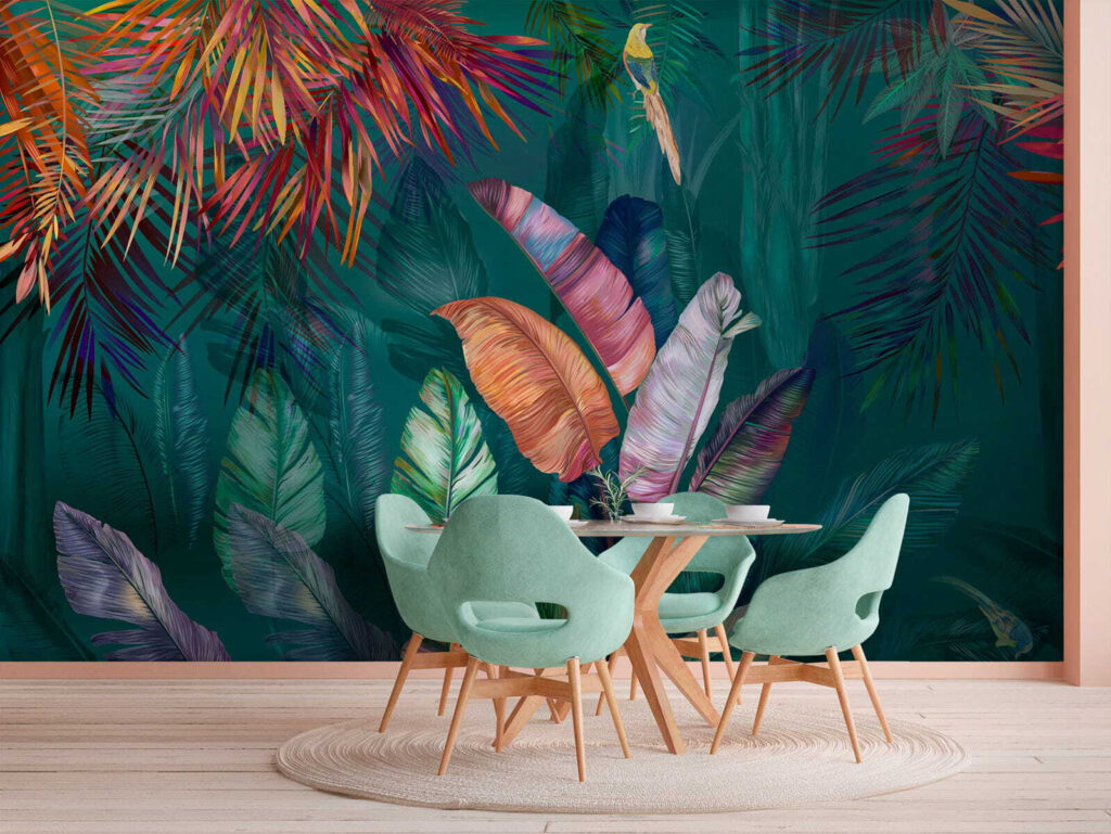 Foglie tropicali color gioiello — ambiente 8