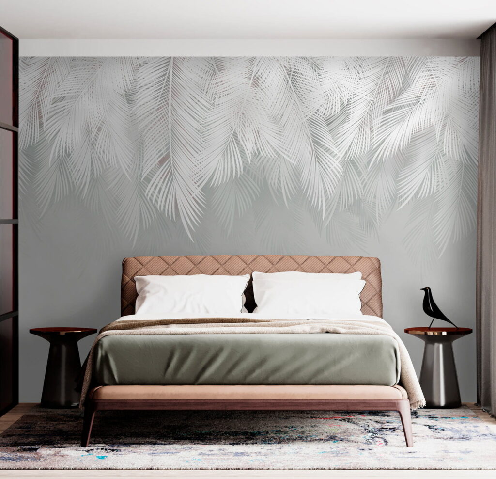 Palme bianche su grigio — ambiente 5