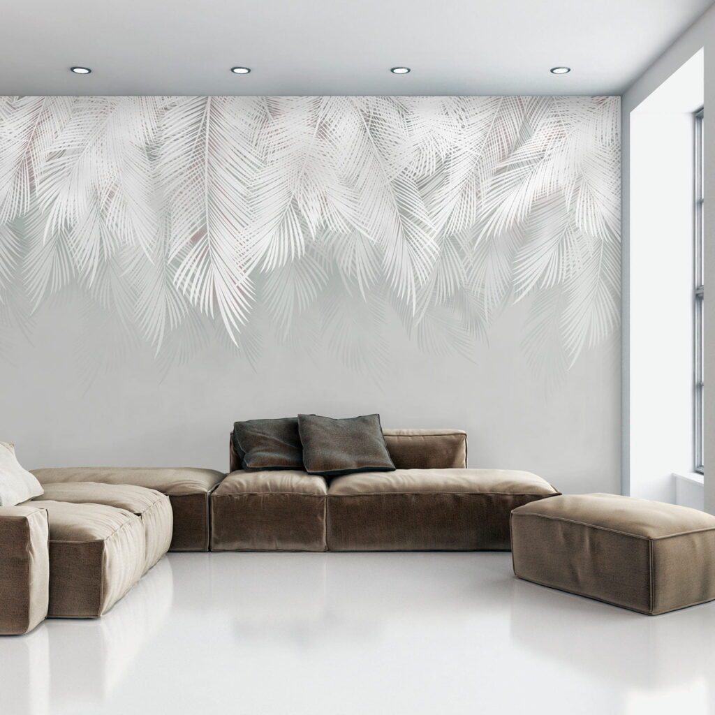 Palme bianche su grigio — ambiente 7