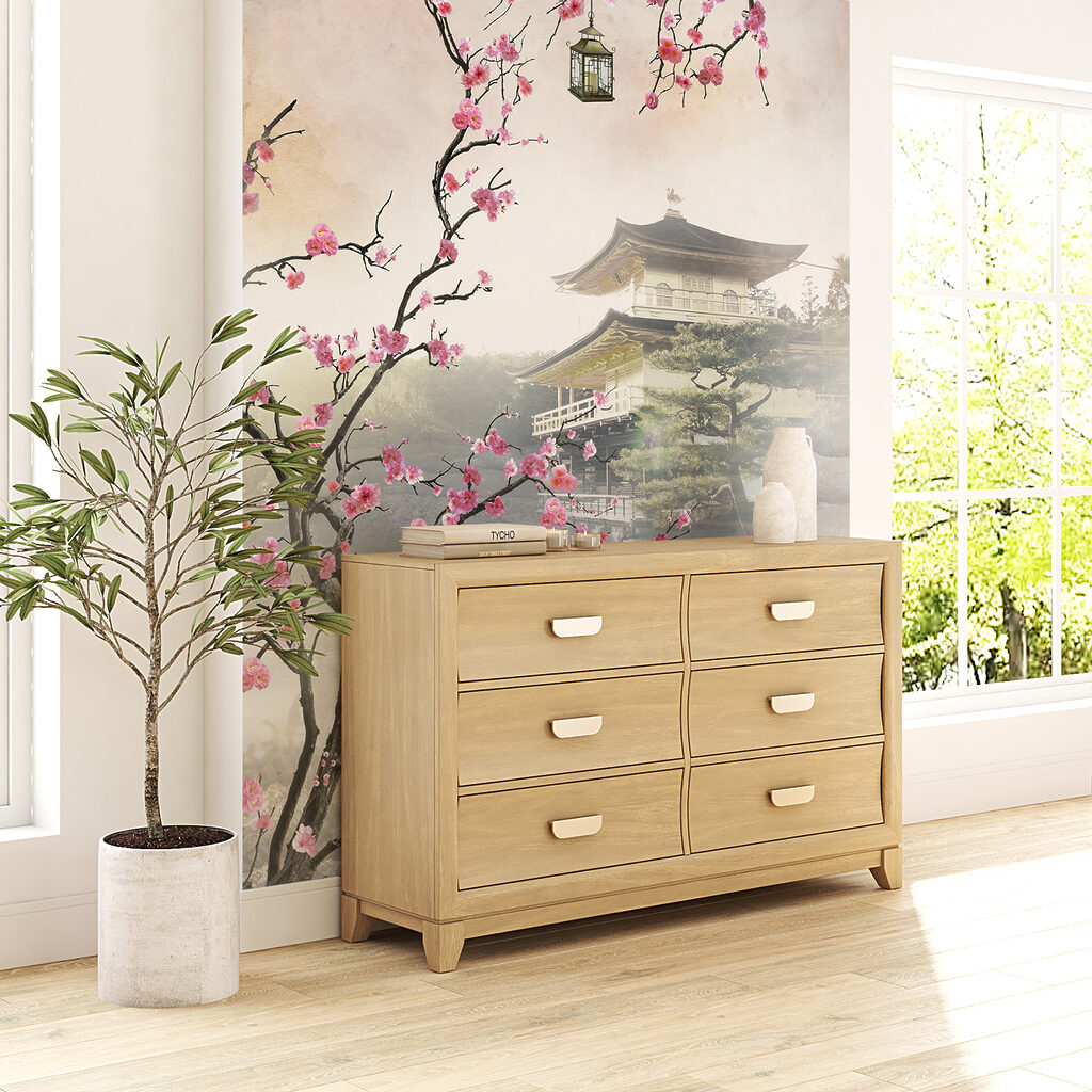 Fiori rosa sul tempio — ambiente 11