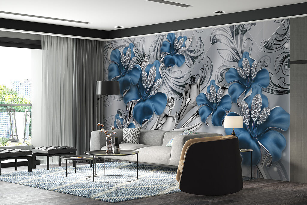 Orchidee blu tra riccioli — ambiente 10