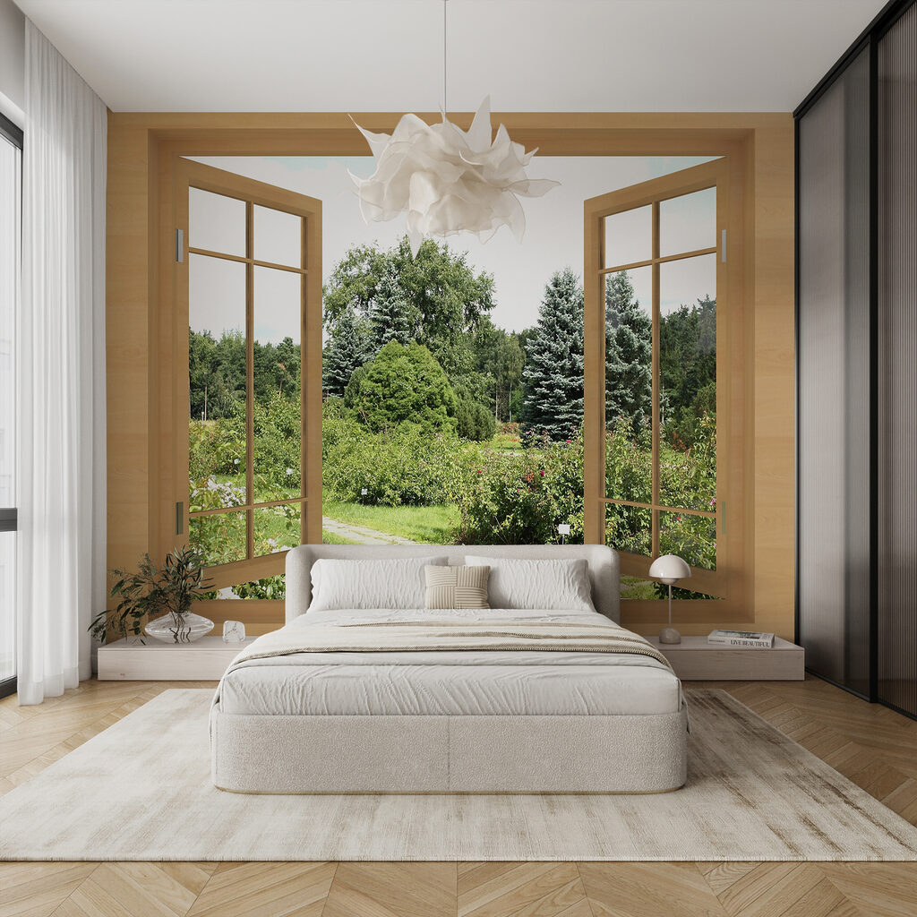Finestra sul giardino estivo — ambiente 11