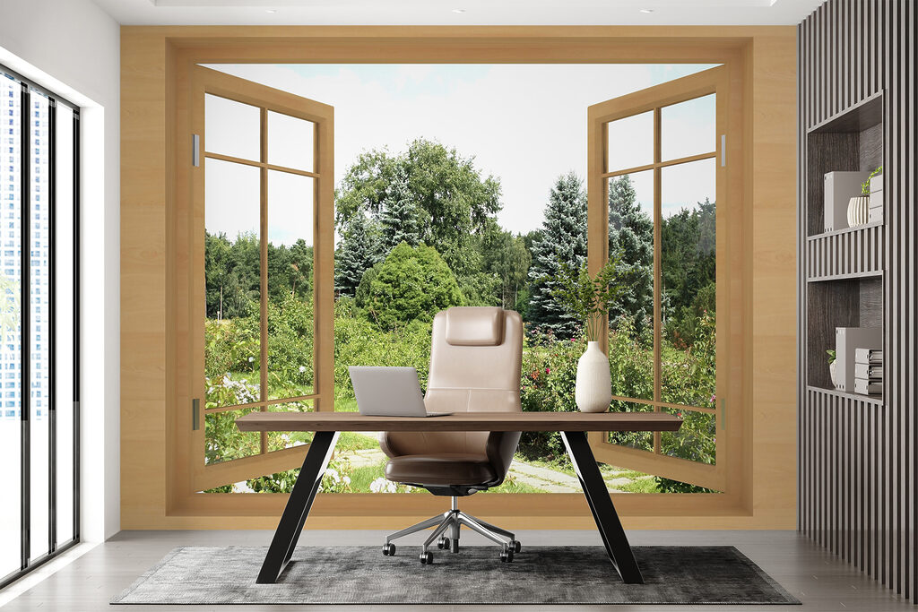 Finestra sul giardino estivo — ambiente 12