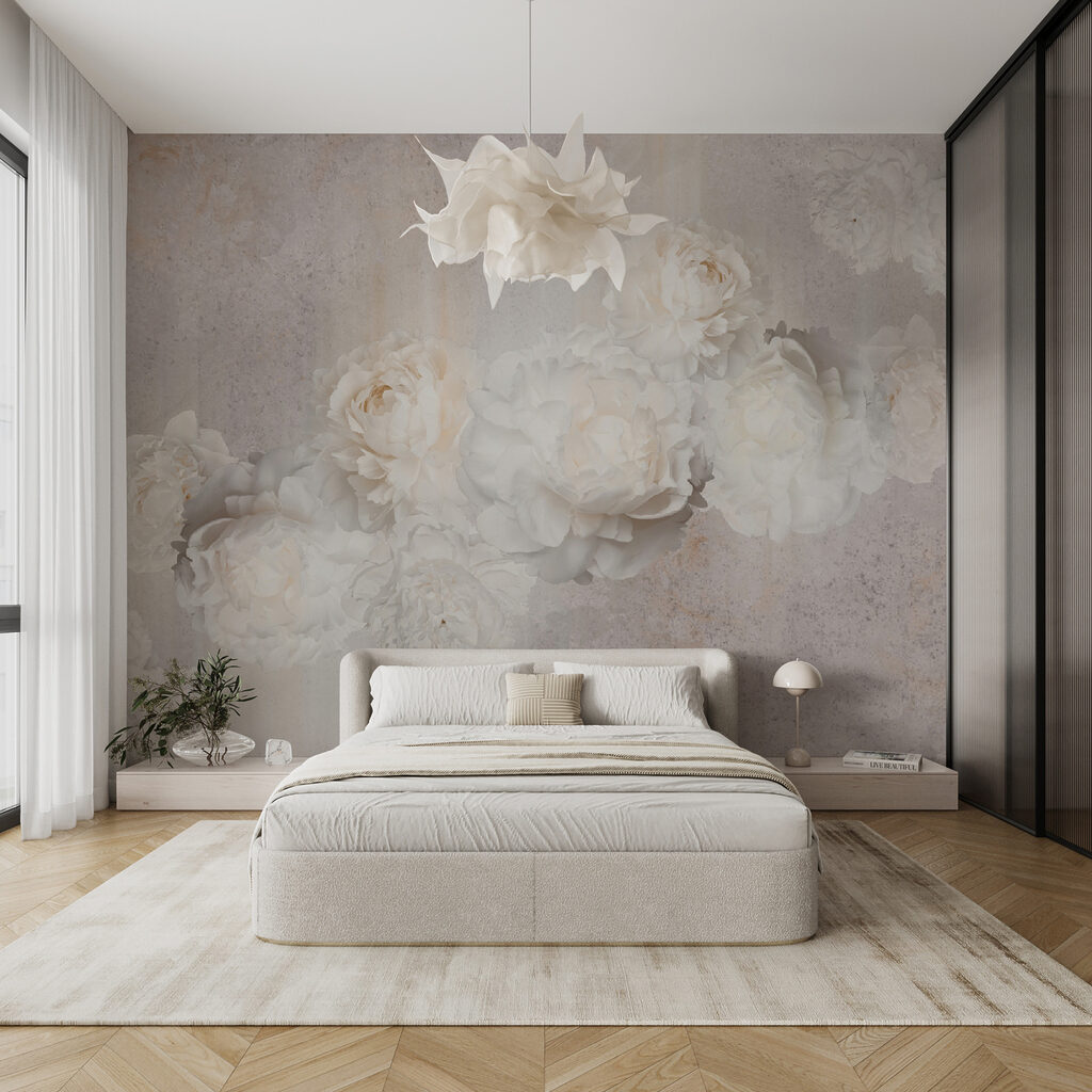 Rose pallide su grigio — ambiente 10