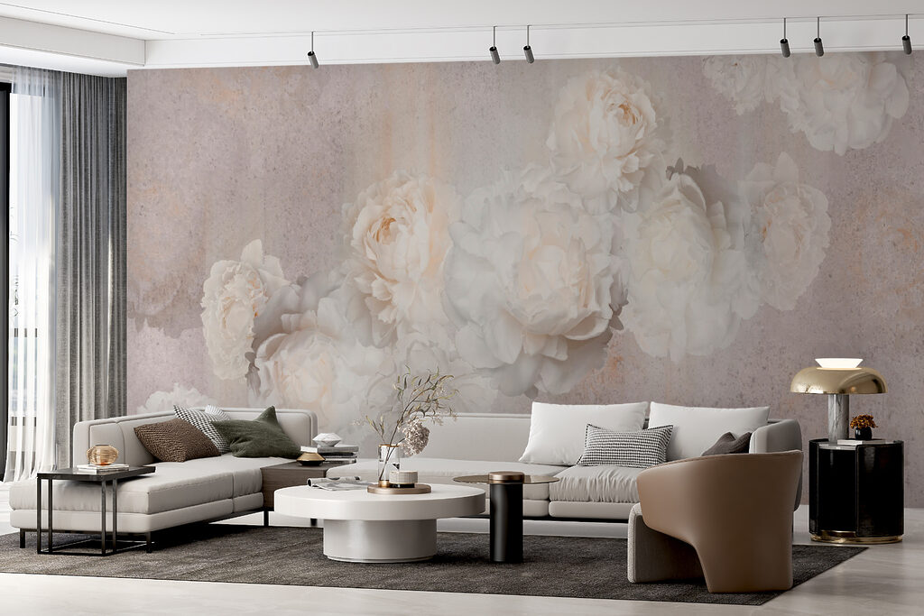 Rose pallide su grigio — ambiente 11