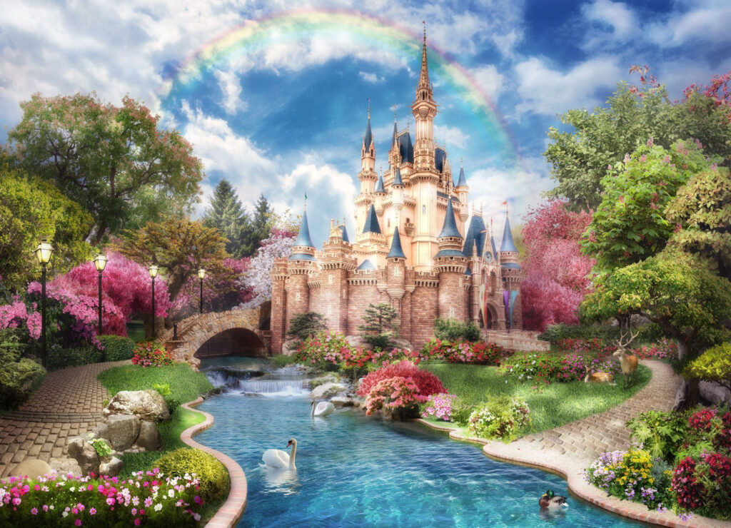 Castello sul fiume blu — design completo