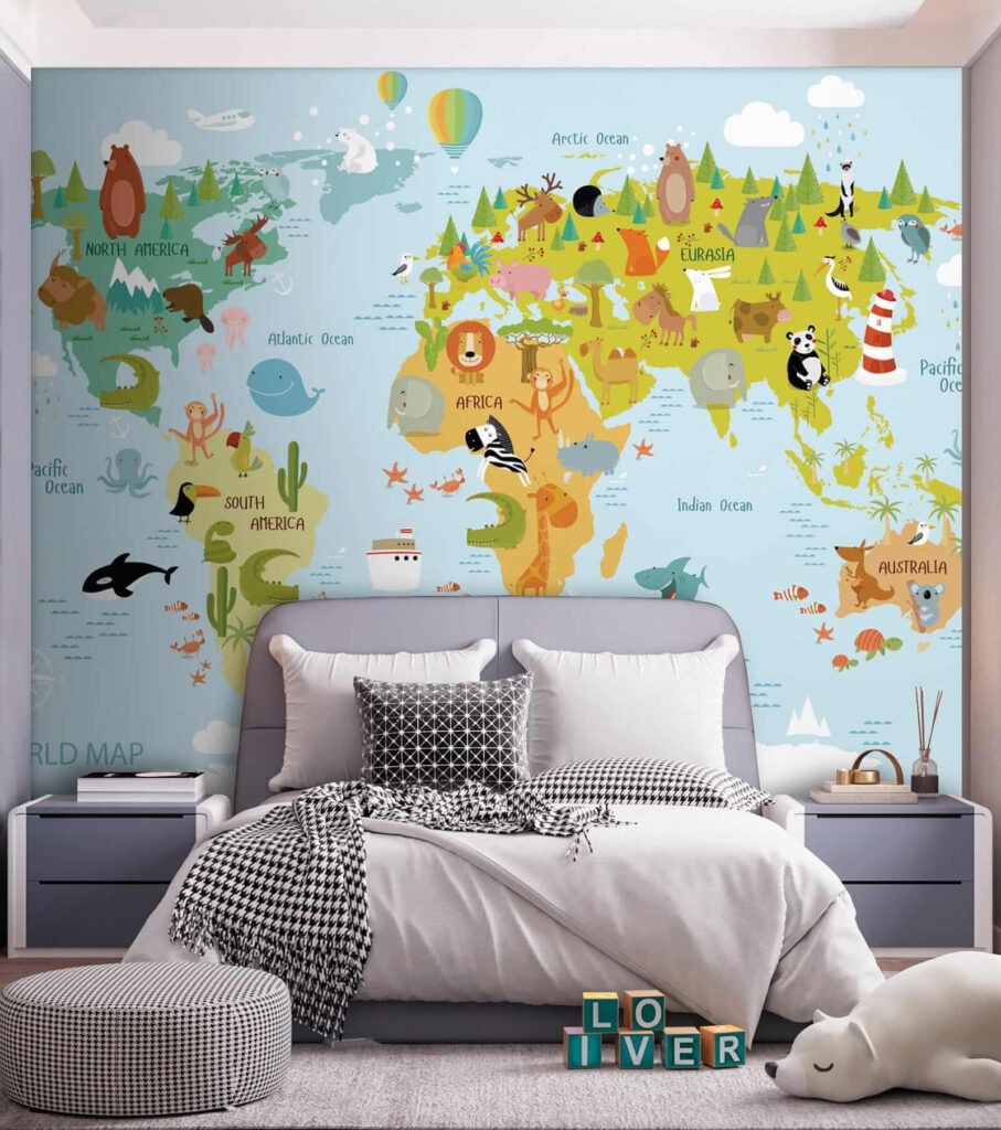 Mappa con animali disegnati — ambiente 2