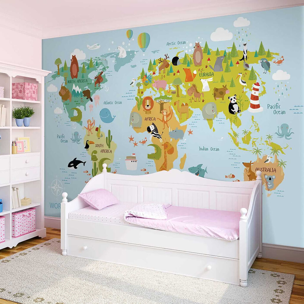 Mappa con animali disegnati — ambiente 9