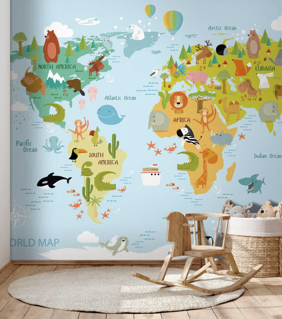 Mappa con animali disegnati — ambiente 4