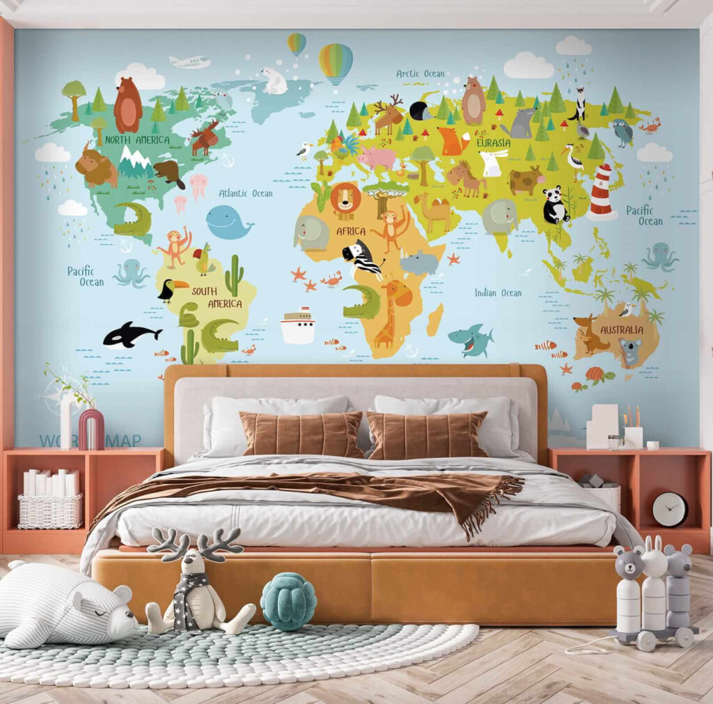 Mappa con animali disegnati — ambiente 6