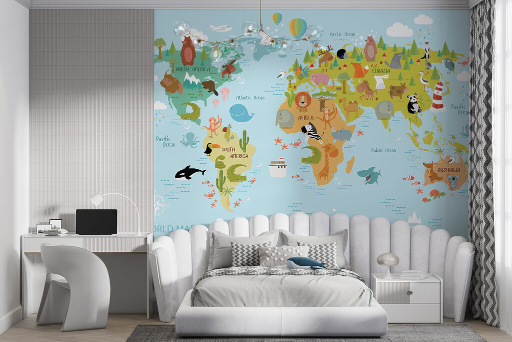 Mappa con animali disegnati — ambiente 10