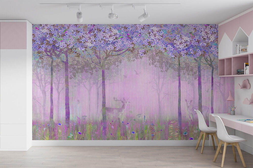 Cervo nel bosco fiorito — ambiente 2