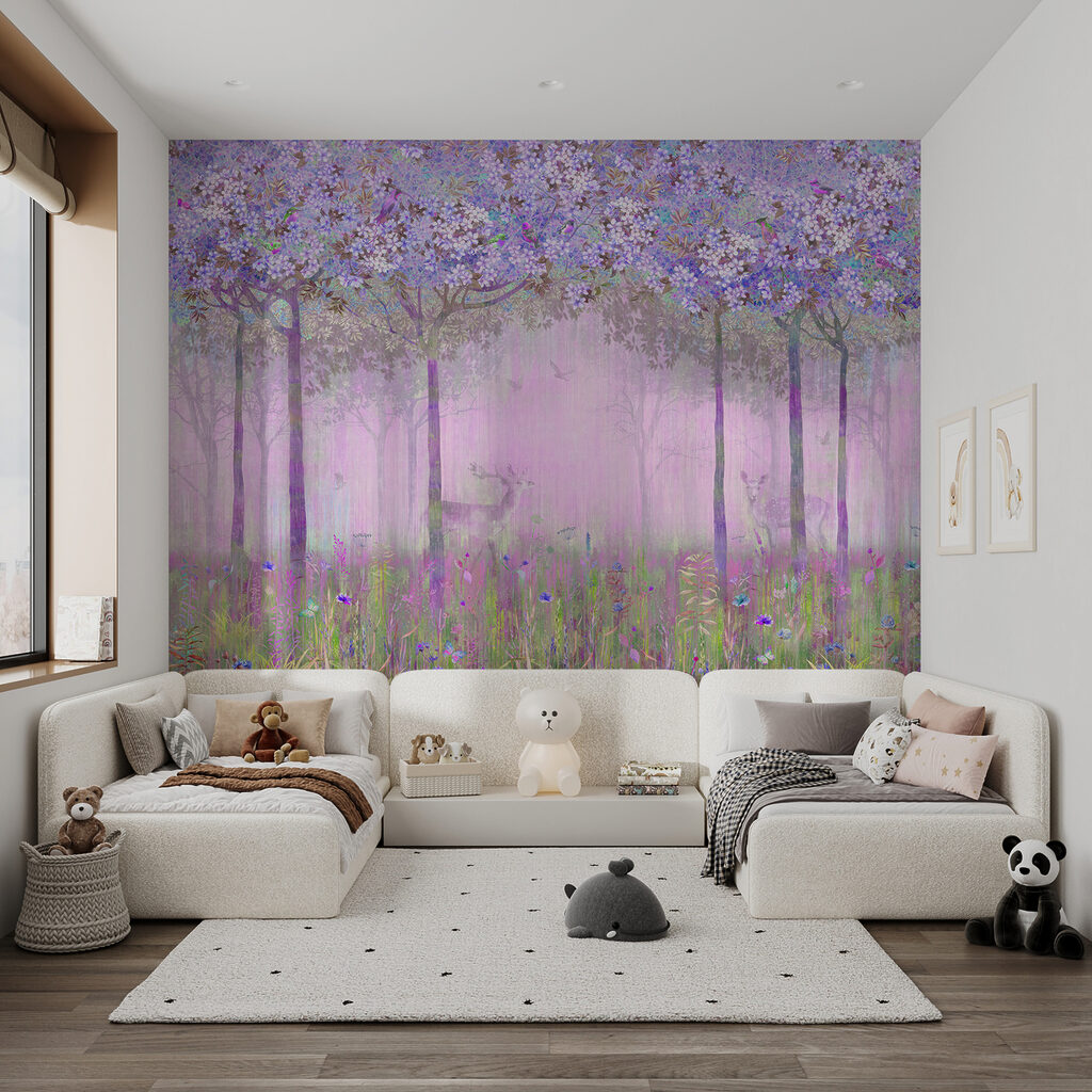 Cervo nel bosco fiorito — ambiente 3