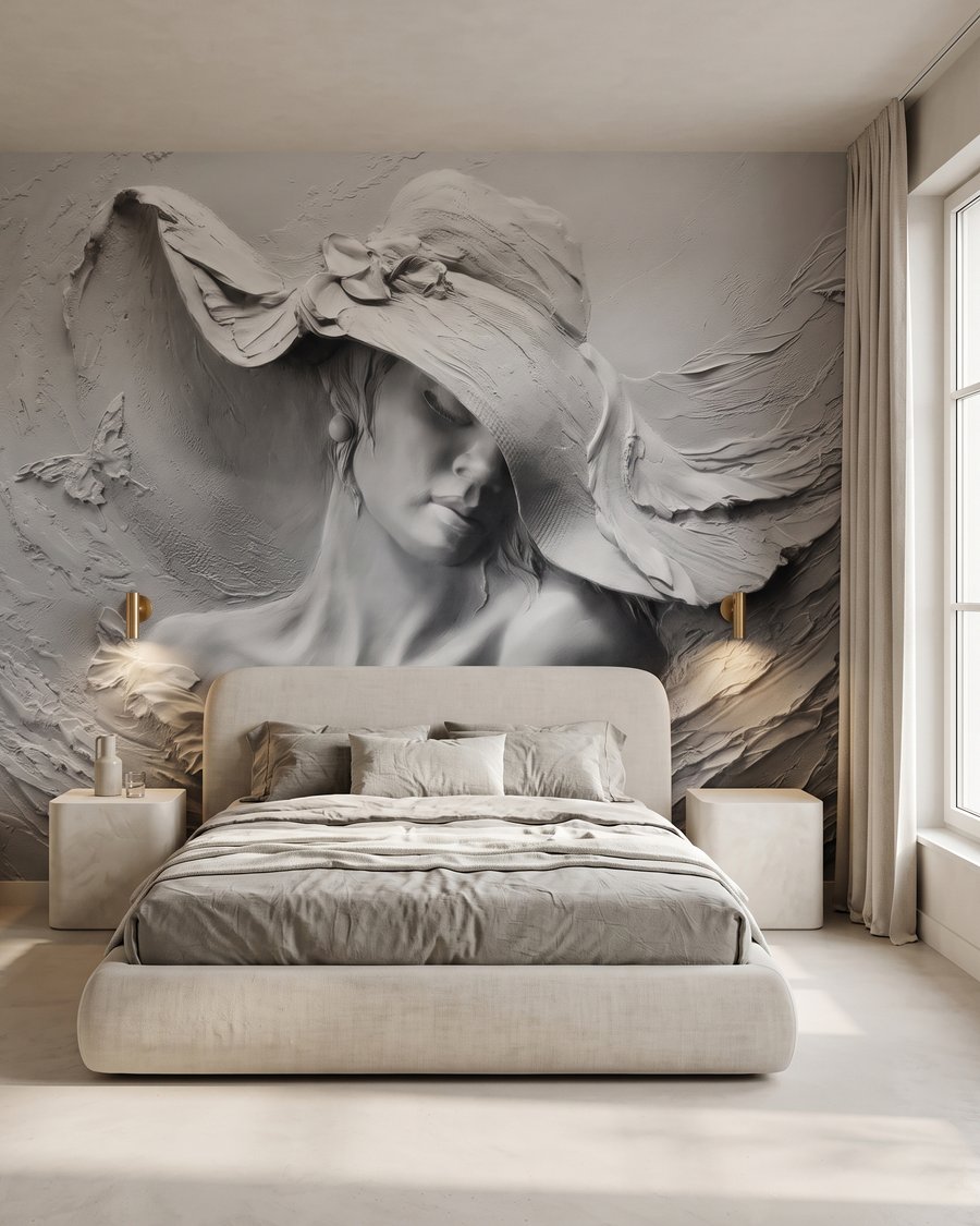 Donna con cappello ondulato — ambiente 2
