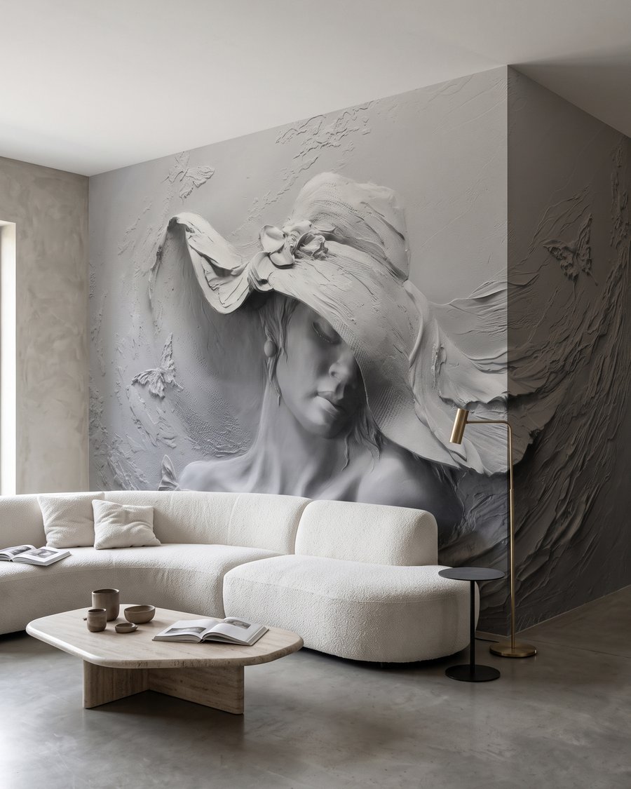 Donna con cappello ondulato — ambiente 3