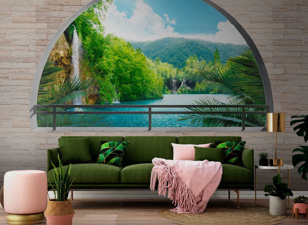 Fiume dietro l’arco rotondo — ambiente 6