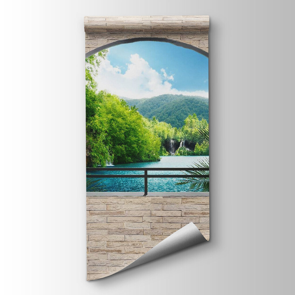 Fiume dietro l’arco rotondo — vista del prodotto