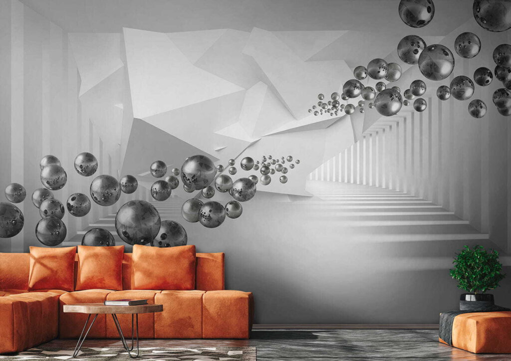 Sfere nel bianco profondo — ambiente 4