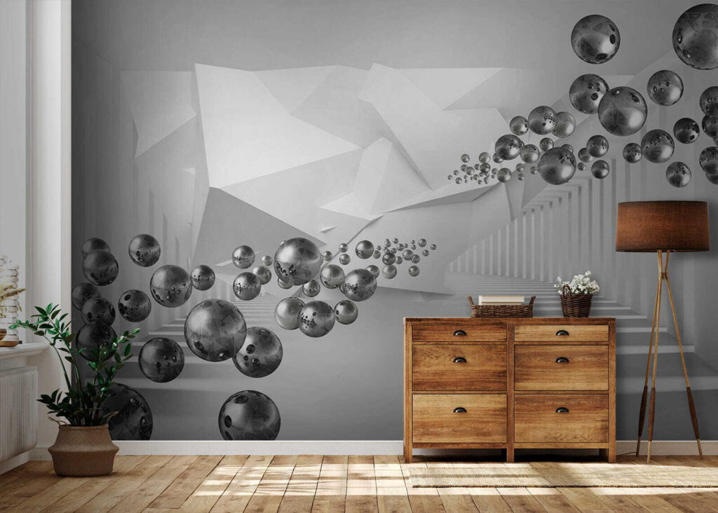 Sfere nel bianco profondo — ambiente 7