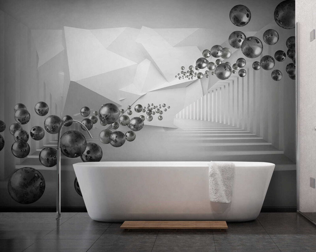 Sfere nel bianco profondo — ambiente 9