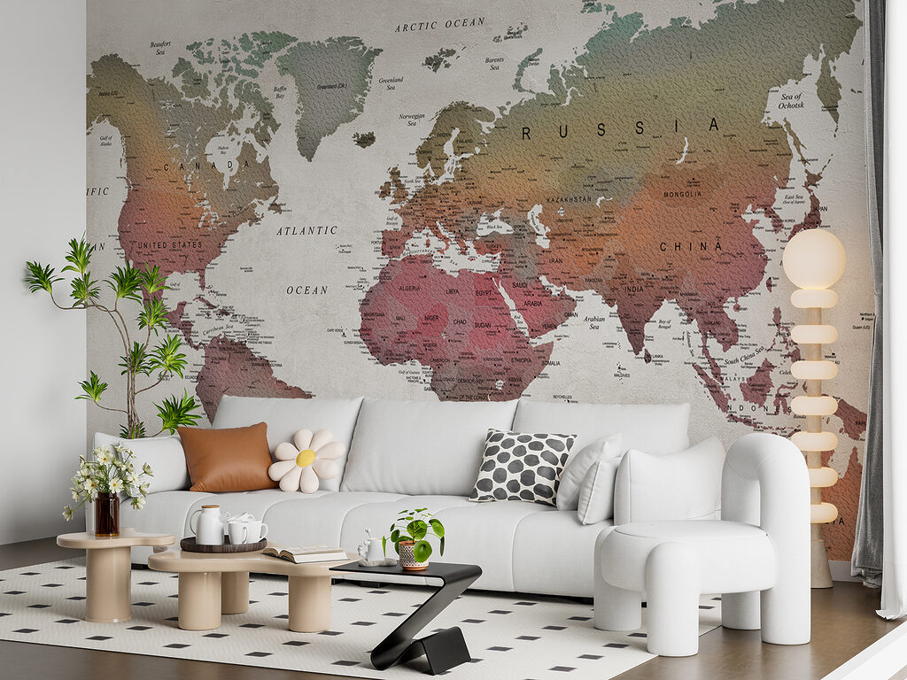 Mappa del mondo terrosa — ambiente 5