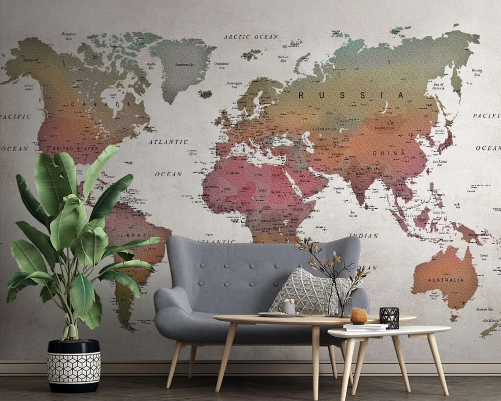 Mappa del mondo terrosa — ambiente 3