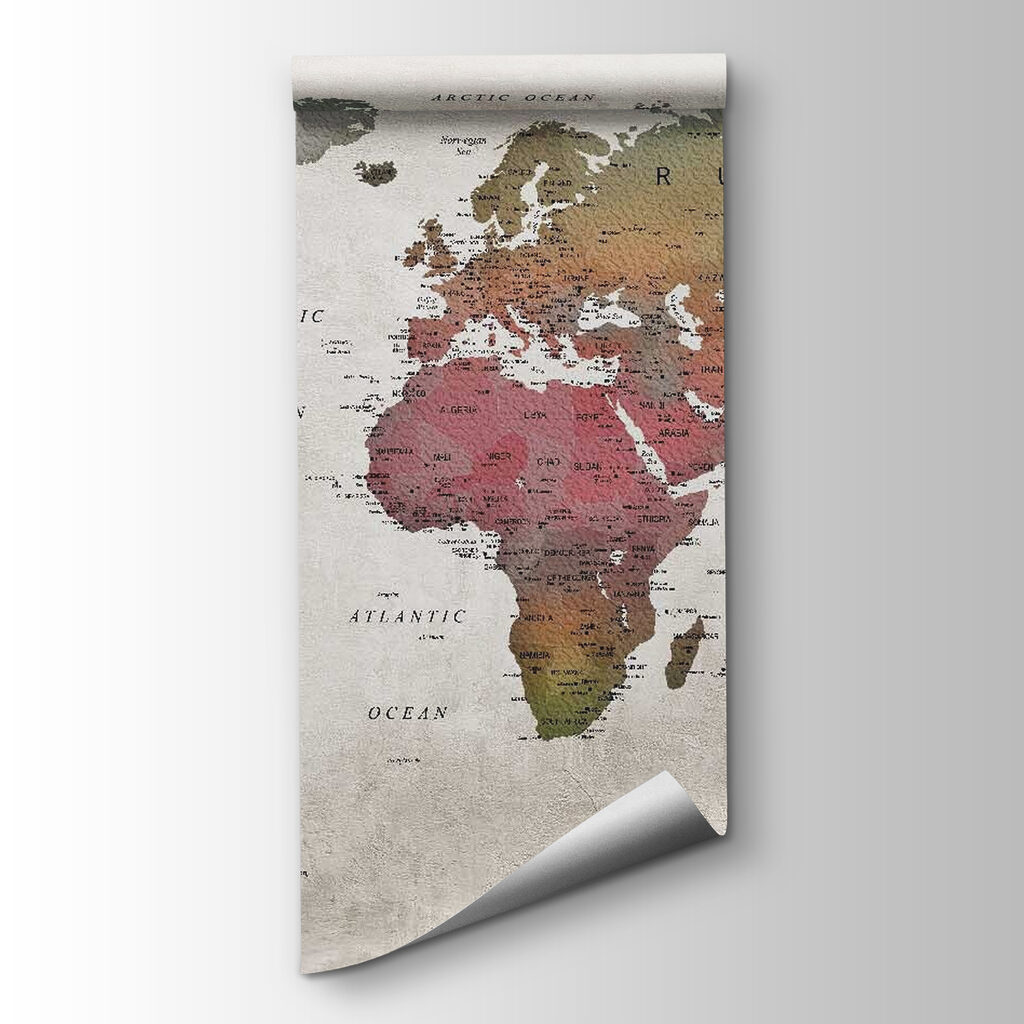 Mappa del mondo terrosa — vista del prodotto