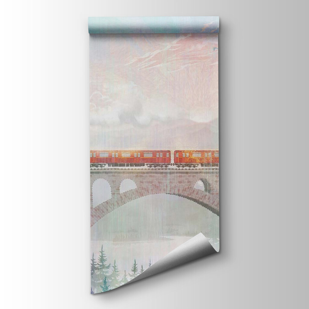 Treno su alto viadotto — vista del prodotto
