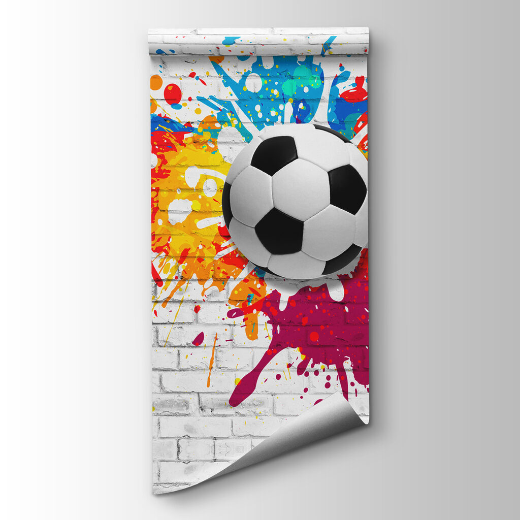 Pallone tra schizzi colorati — vista del prodotto