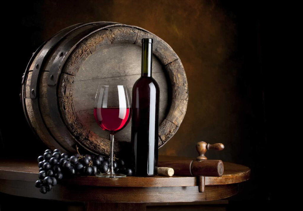 Vino rosso e botte — design completo