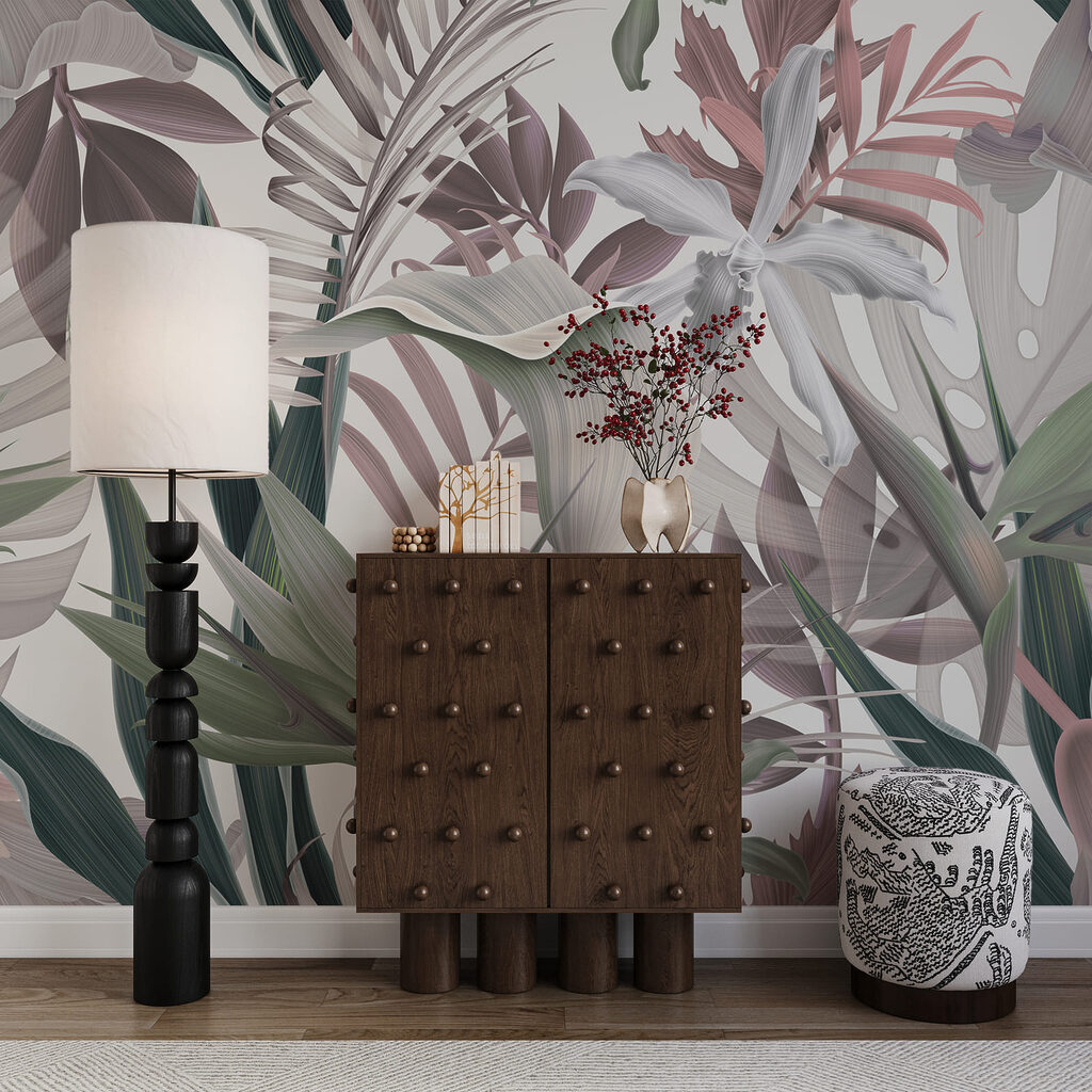 Fiori tropicali tra foglie — ambiente 3