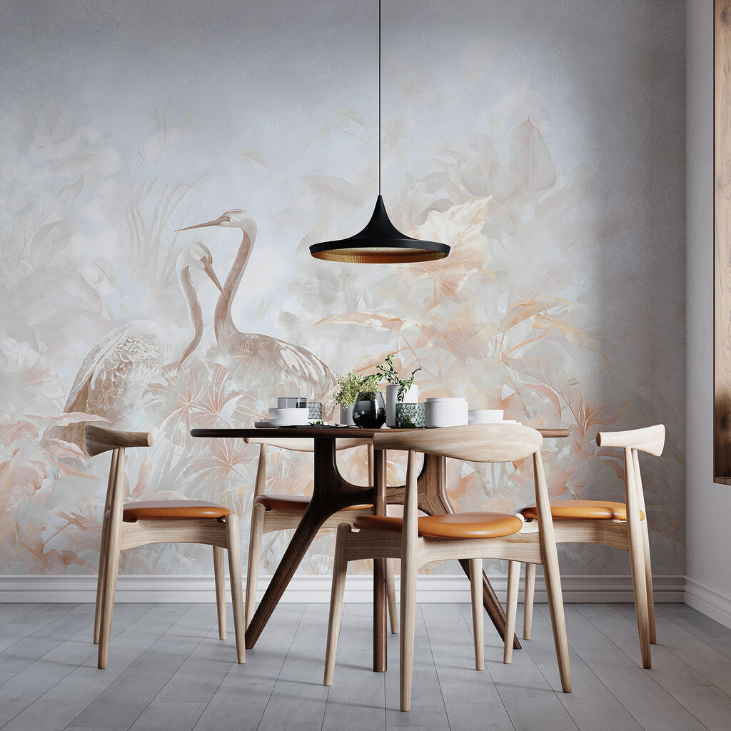 Uccelli slanciati tra fiori — ambiente 3