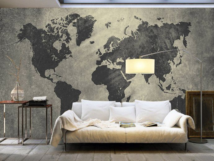 Mappa grigia del mondo — ambiente 1